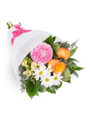 Vibrant Orange Rose & Daisy Bouquet