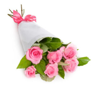 Classic Pink Rose Hand-Tied Bouquet
