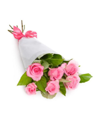 Classic Pink Rose Hand-Tied Bouquet