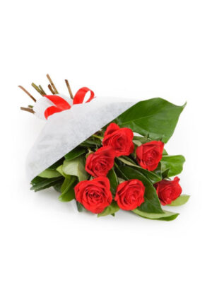 Six Red Roses Classic Hand Bouquet