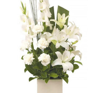 Pure White Sympathy & Condolence Stand