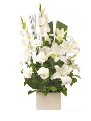 Pure White Sympathy & Condolence Stand