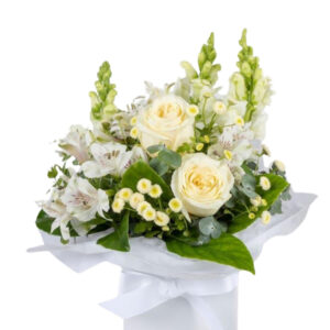 White/Cream Roses, White Alstroemeria