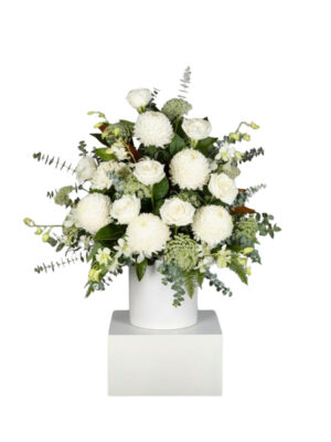 White Rose & Chrysanthemum Arrangement
