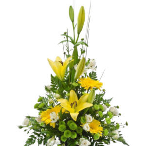 Yellow Lily & Daisy Arrangement