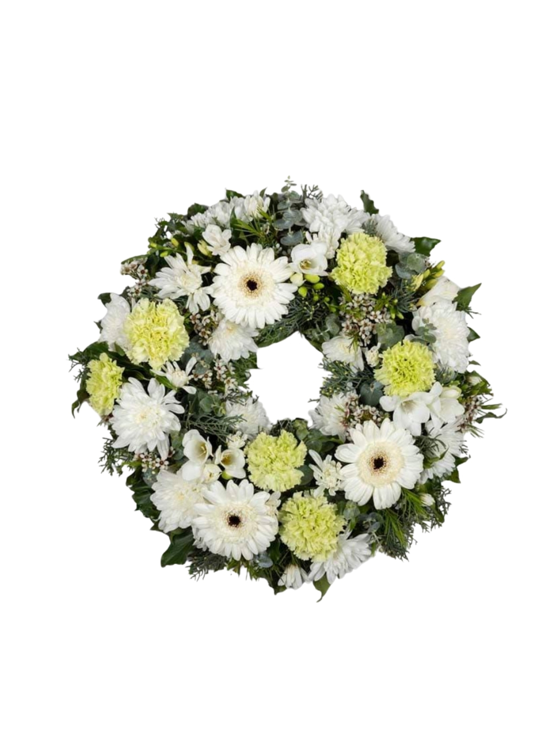 Soft White & Green Wreath 1 Soft White & Green Wreath