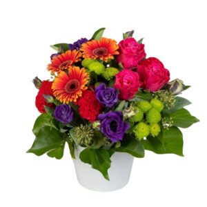 Bold & Bright Mixed Flower Pot