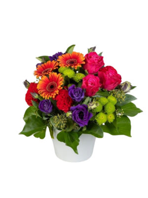 Bold & Bright Mixed Flower Pot